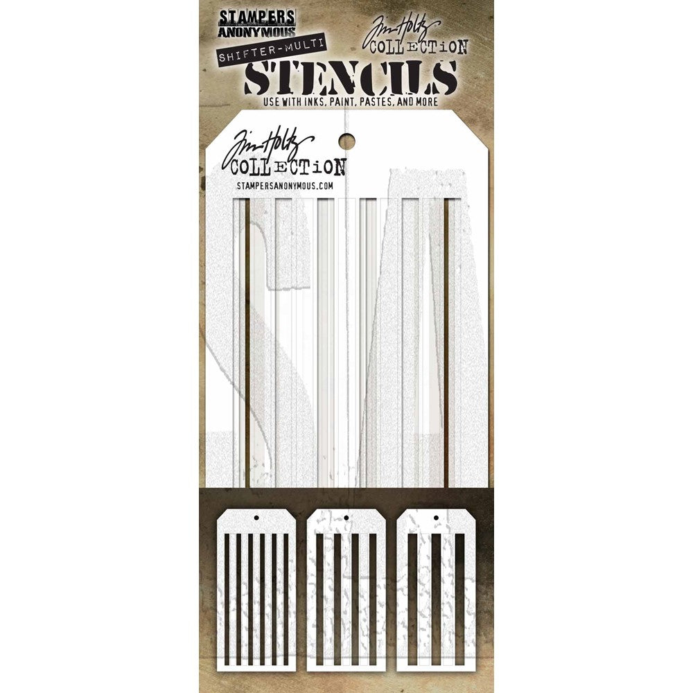 Stampers Anonymous - Tim Holtz - Layering Stencil - Shifter Multi Stripes