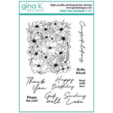 Load image into Gallery viewer, Gina K Designs - Hannah Schroeper Drapinski - Spring Floral Background Stamp Set
