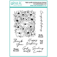 Gina K Designs - Hannah Schroeper Drapinski - Spring Floral Background Stamp Set