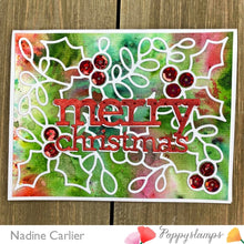 Load image into Gallery viewer, Poppy Stamps - Holly Background Die - Style 2392
