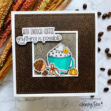 Load image into Gallery viewer, Honey Bee Stamps - Coffee Bean Background Stamp Set
