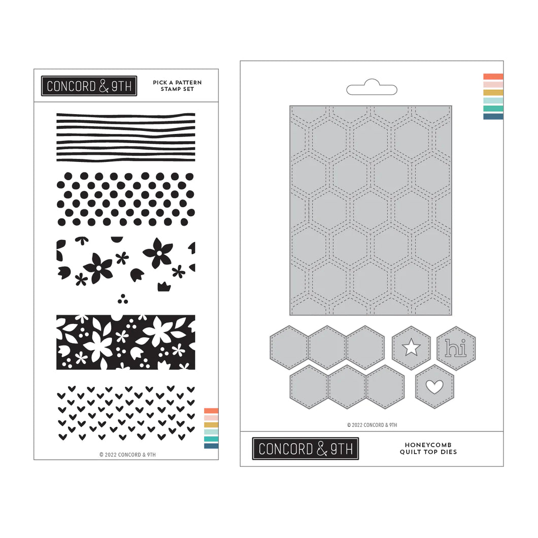 Concord & 9th - Honeycomb Patterns - Stamp and Die Bundle