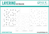 Gina K Designs - Stencils - Layered Confetti Layering Stencils