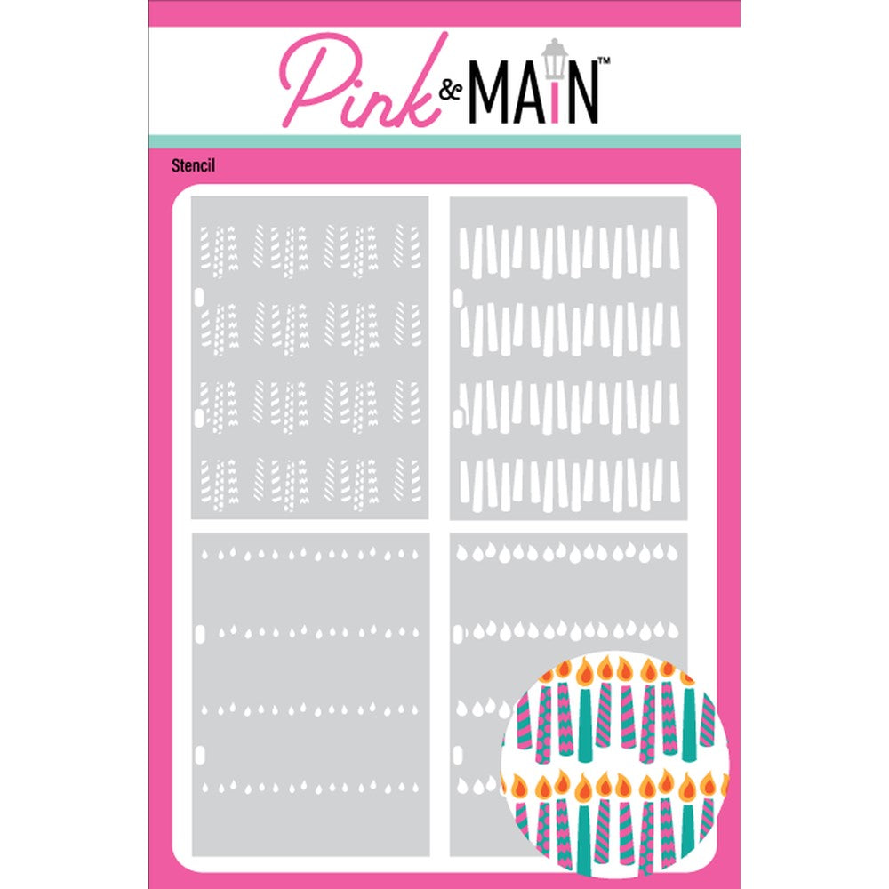 Pink and Main - Birthday Candles Stencils (set of 4)