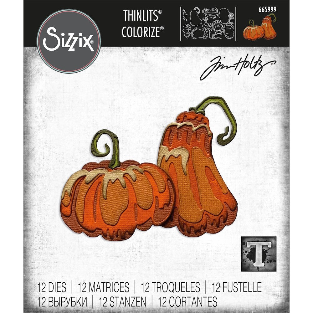 Sizzix - Tim Holtz - Thinlits Die - Pumpkin Duo Colorize