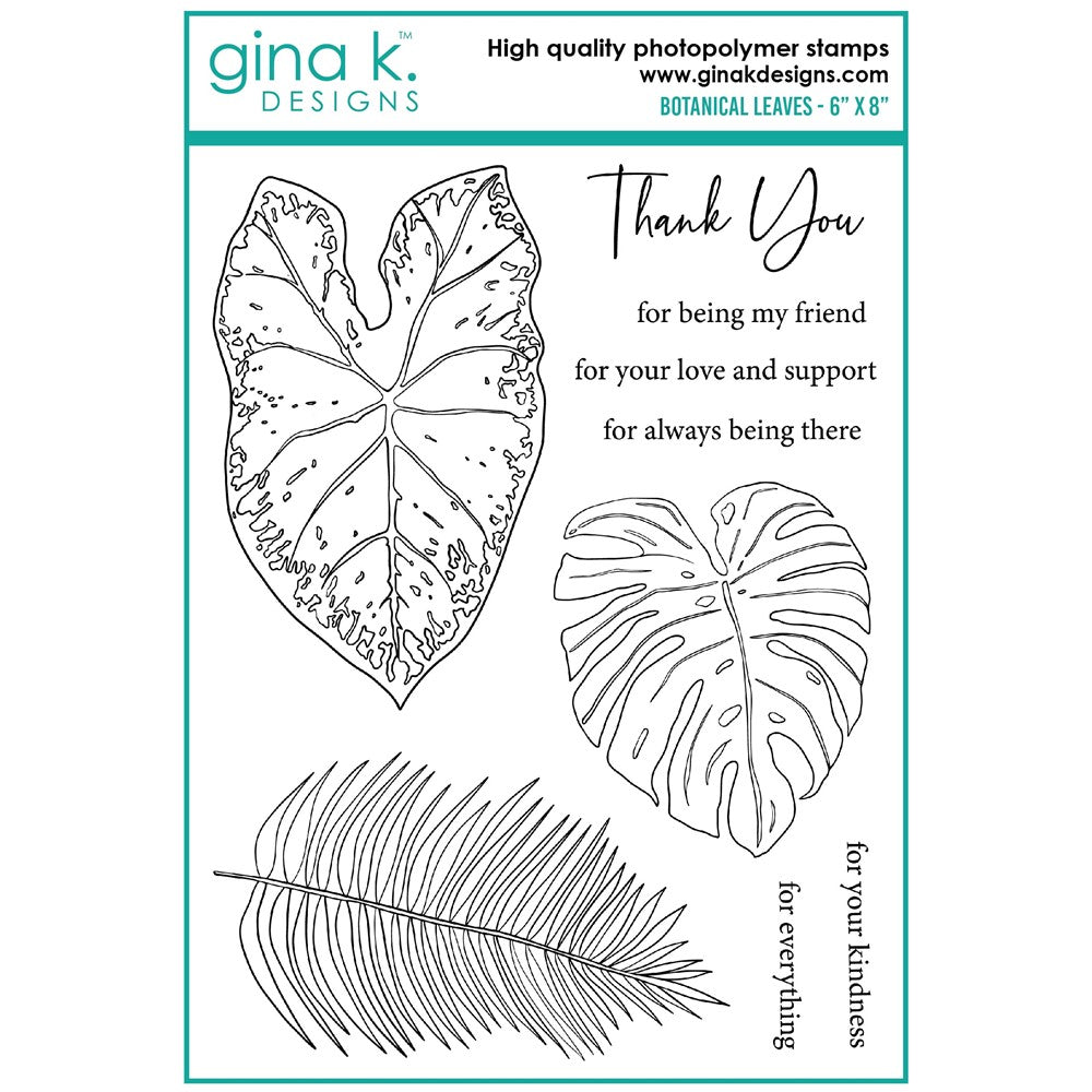 Gina K Designs - Hannah Drapinski - Botanical Leaves Stamp Set
