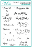 Gina K Designs - Emily Loggans - Christmas Script Stamp Set