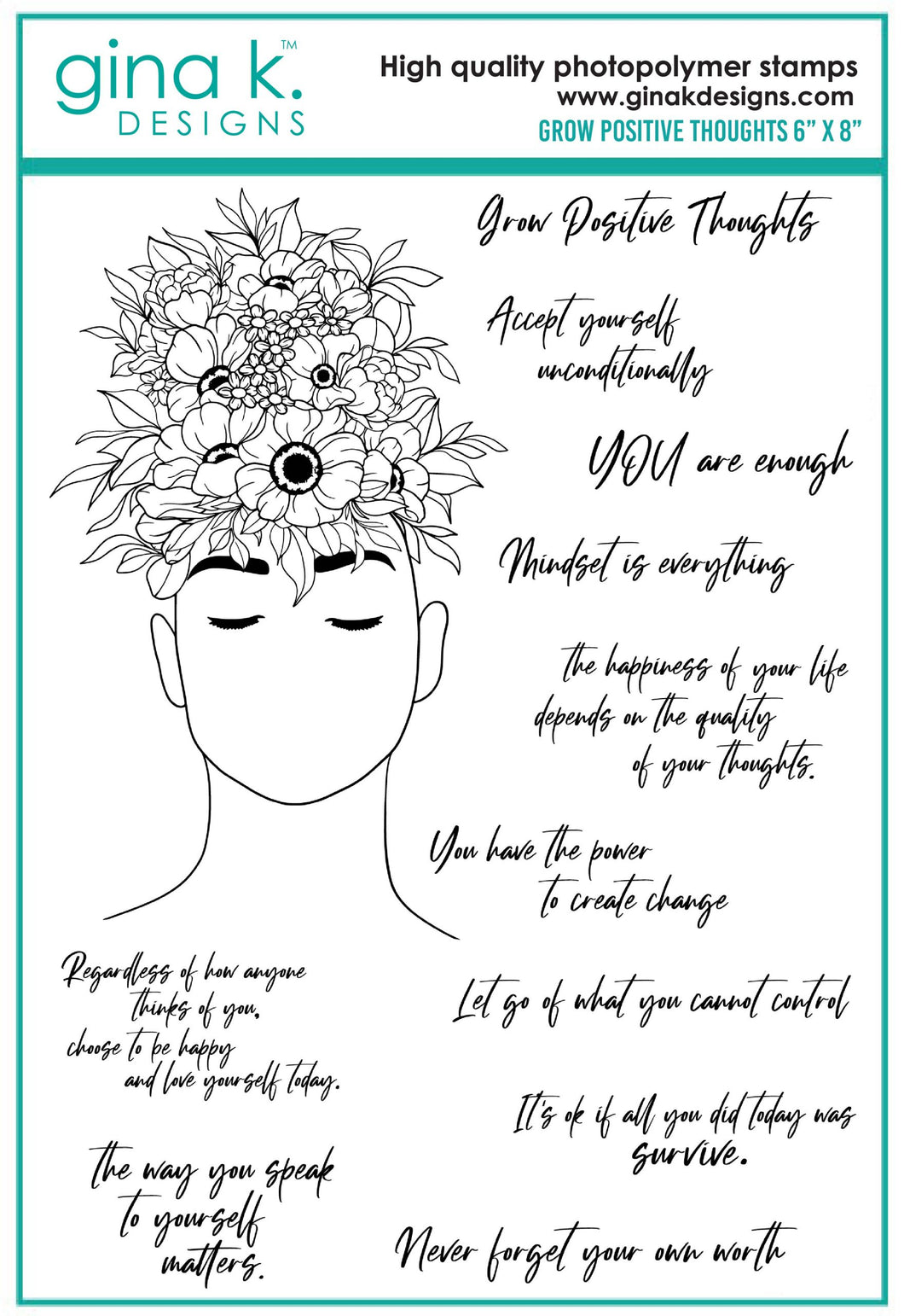 Gina K Designs - Hannah Schroepfer - Grow Positive Thoughts Stamp Set