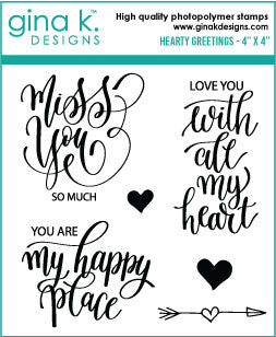 Gina K Designs - Hearty Greetings Stamp Set