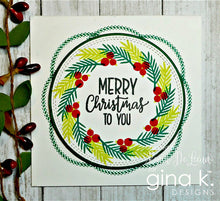 Load image into Gallery viewer, Gina K Designs - Holiday Wreath Builder Stamp Set
