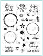 Gina K Designs - Holiday Wreath Builder Stamp Set