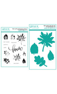 Gina K Designs - Layered Leaf Prints - Stamp Set and Die Set Bundle