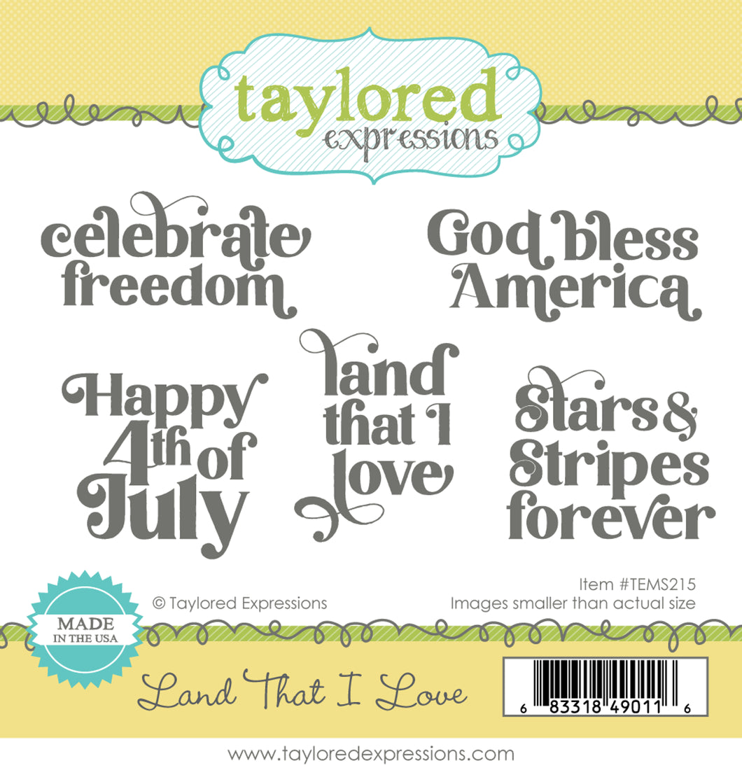 Taylored Expressions - Land That I Love - Stamp Set and Die Set Bundle