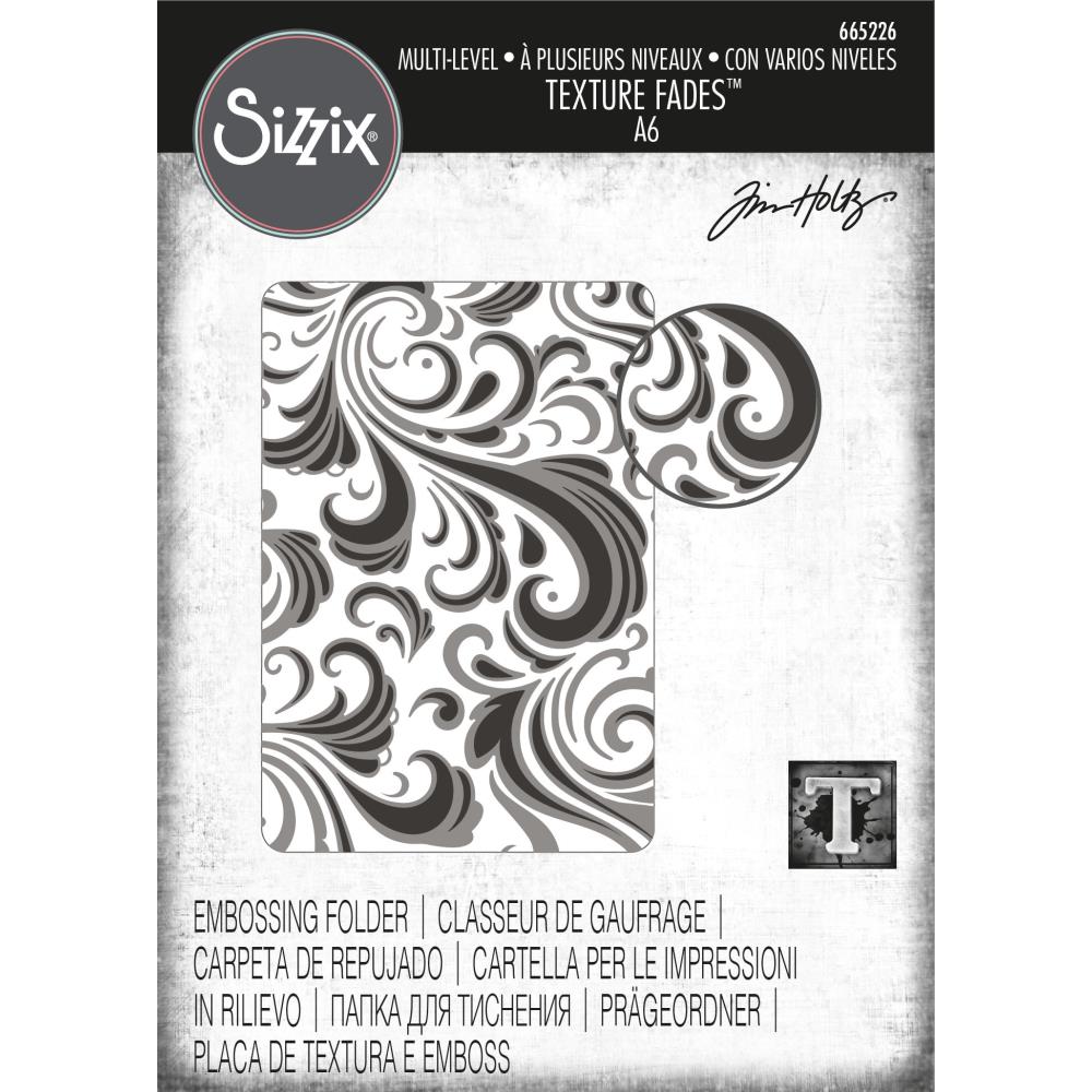 Sizzix - Tim Holtz - Texture Fades Embossing Folder - Swirls