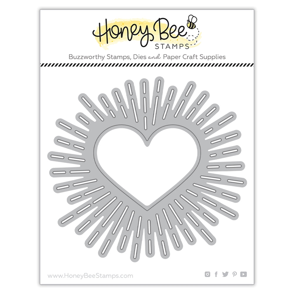Honey Bee Stamps - Honey Cuts - Radiant Heart Background
