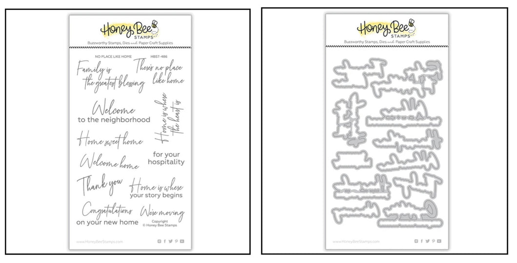 Honey Bee Stamps - No Place Like Home - Stamp Set and Die Set Bundle