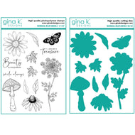 Gina K Designs - Whimsical Wildflowers 2 - Stamp Set and Die Set Bundle