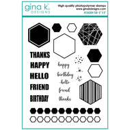 Gina K Designs - Hexagon Fun Stamp Set