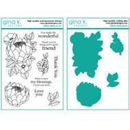 Gina K Designs - Perfect Protea - Stamp Set and Die Set Bundle