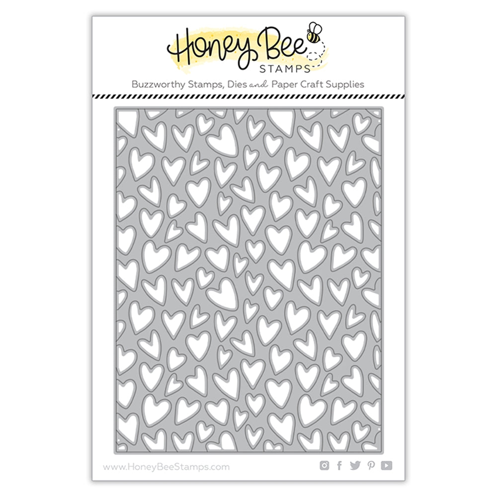 Honey Bee Stamps - Honey Cuts - Whimsical Hearts A2 Cover Plate