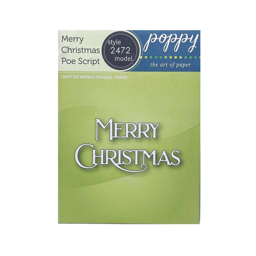 Poppy Stamps - Merry Christmas Poe Script Die - Style 2472