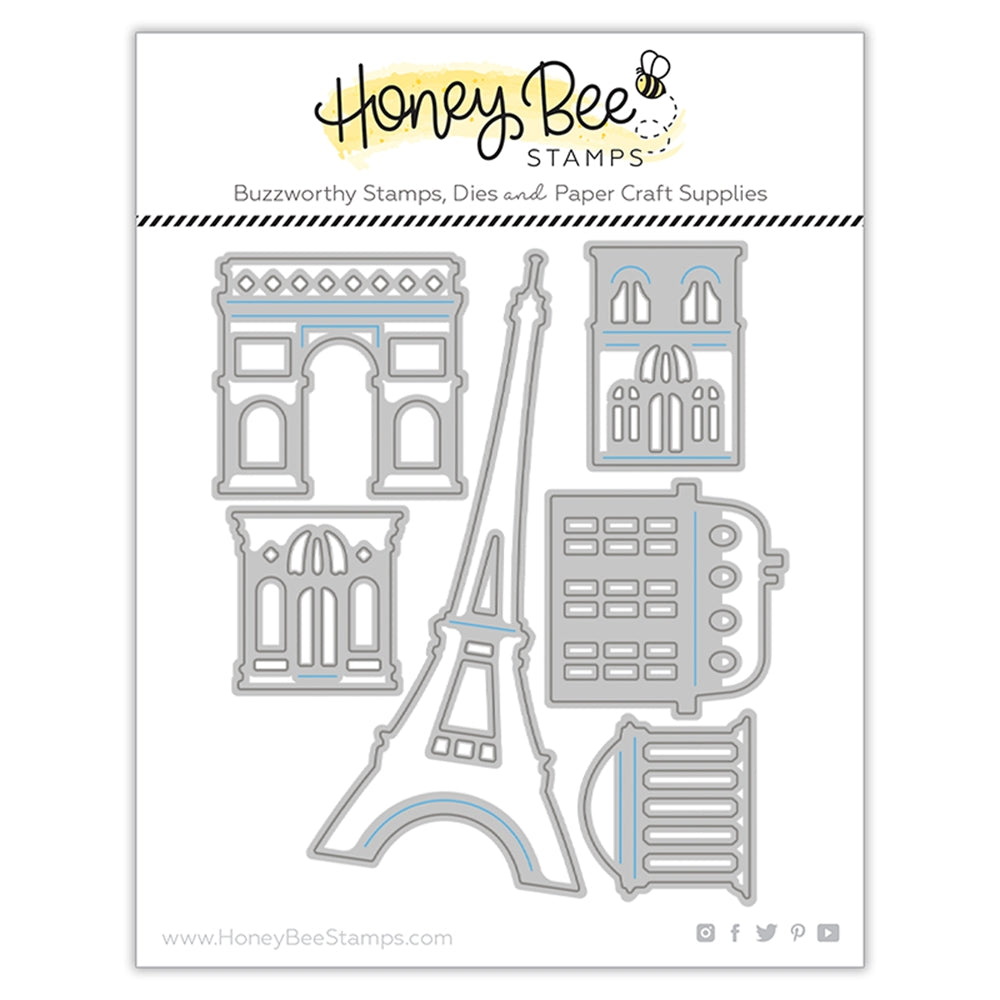 Honey Bee Stamps - Honey Cuts - Paris Skyline