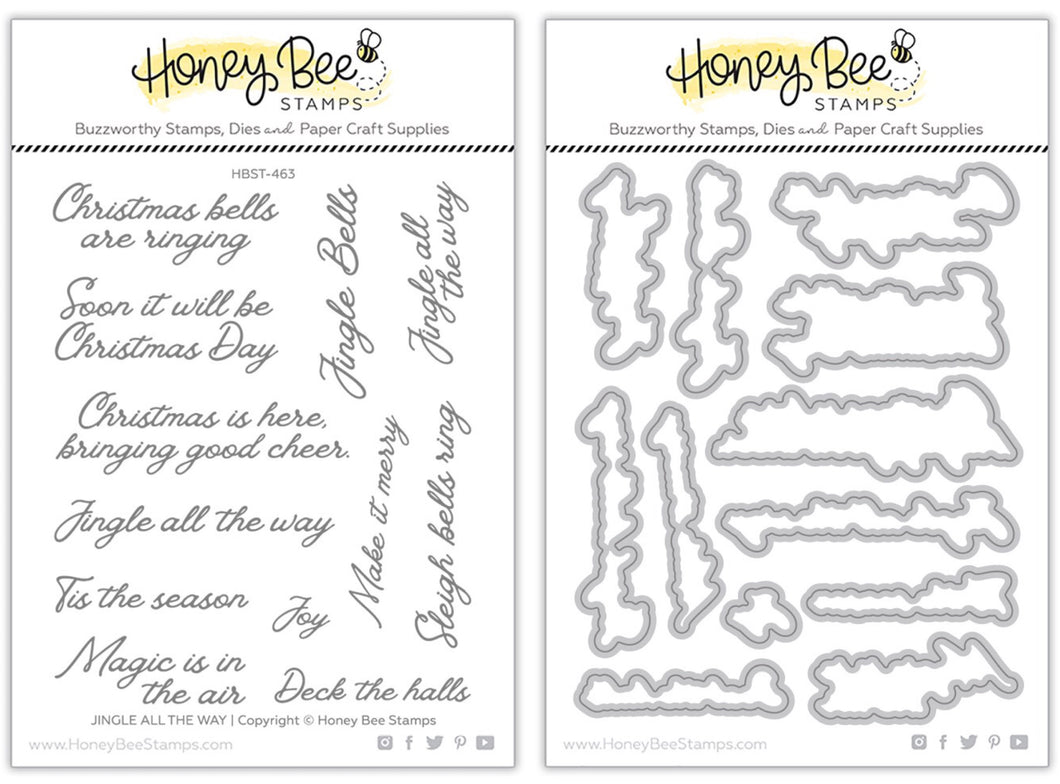 Honey Bee Stamps - Jingle All The Way - Stamp Set and Die Set Bundle
