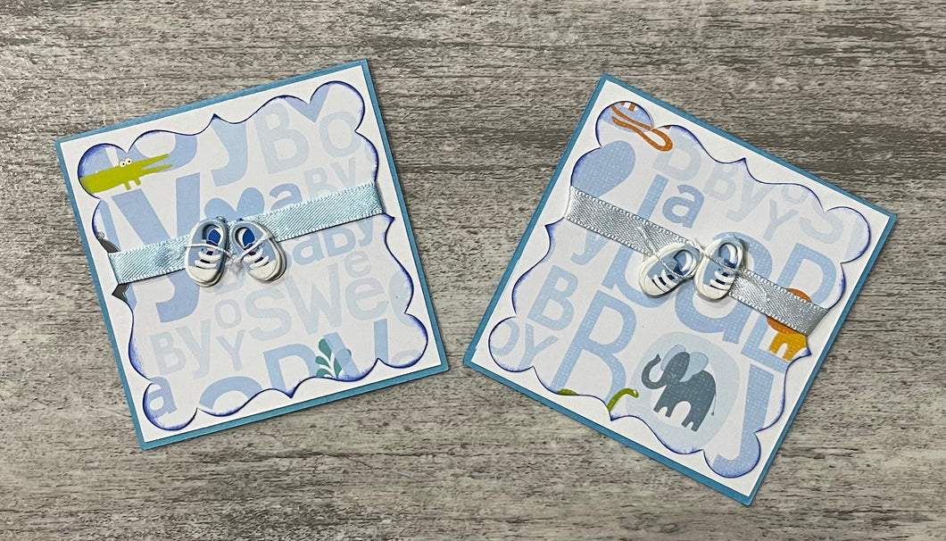 Set of 2 Handmade Mini Cards - Baby Cards