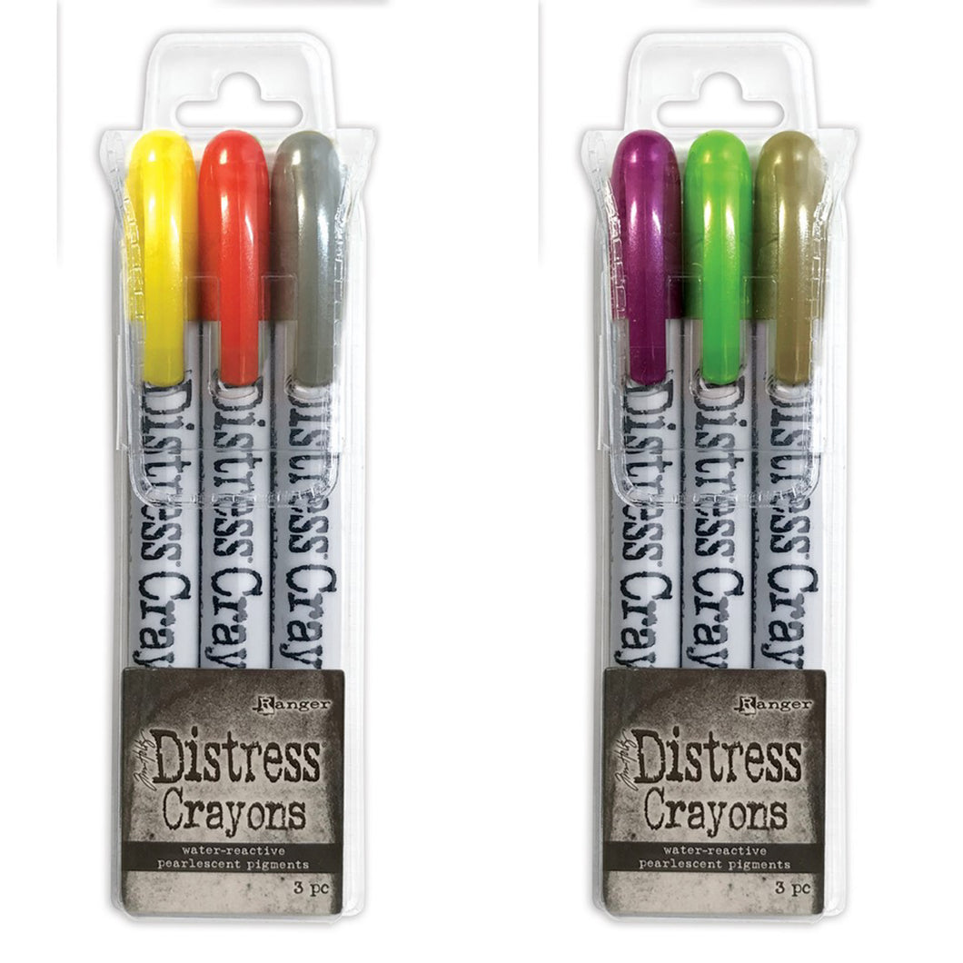 Tim Holtz - Halloween - Pearl Mica Distress Crayons - Sets 3 & 4