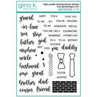 Gina K Designs - Grand Gentlemen - Stamp Set and Die Set Bundle