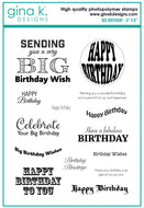 Gina K Designs - Big Birthday Stamp Set by Debrah Warner