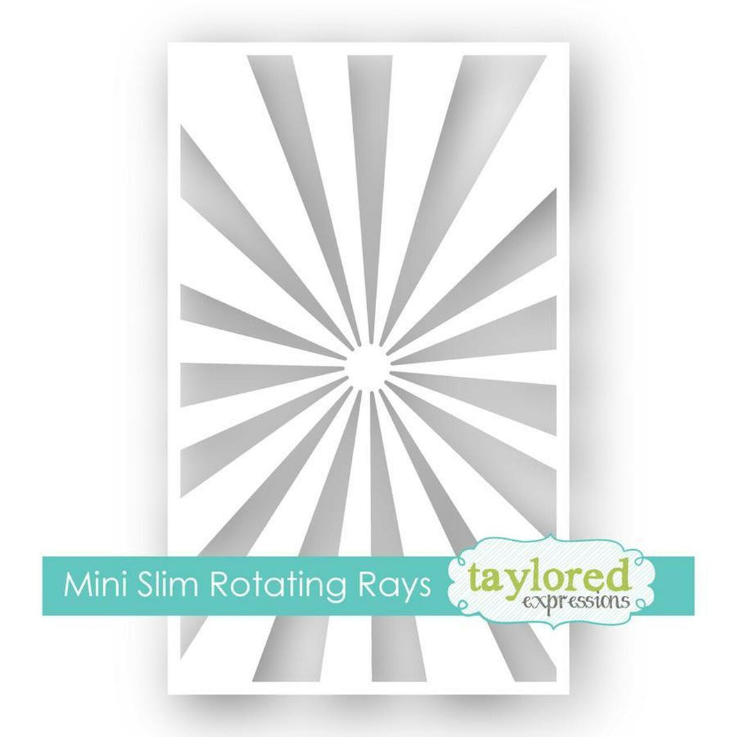 Taylored Expressions - Mini Slim Stencil - Rotating Rays