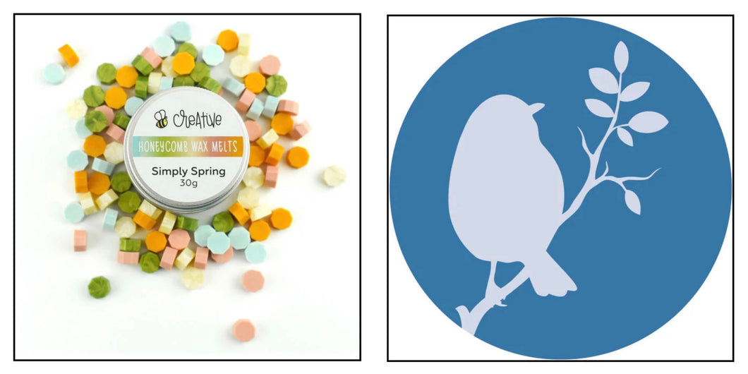 Honey Bee Stamps - Wax Stamper and Melts Bundle - Spring Bird