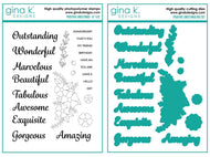 Gina K Designs - Positive Greetings - Stamp Set and Die Set Bundle