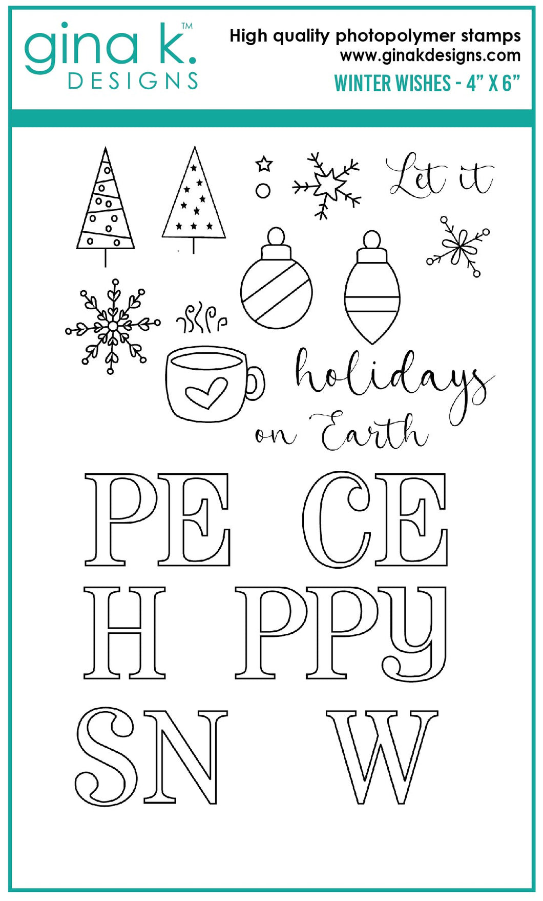 Gina K Designs - Winter Wishes Stamp Set by Beth Silaika