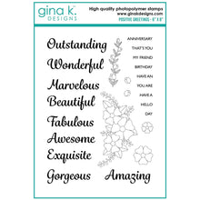 Load image into Gallery viewer, Gina K Designs - Positive Greetings - Stamp Set and Die Set Bundle
