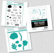 Gina K Designs - Fresh Florals - Stamp Set, Die Set and Poly-Glaze Bundle