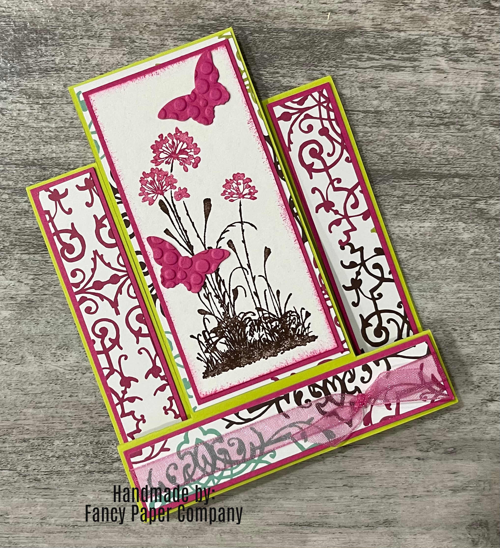 Handmade Card - Stair Step Butterfly Card – Fancy Paper Company