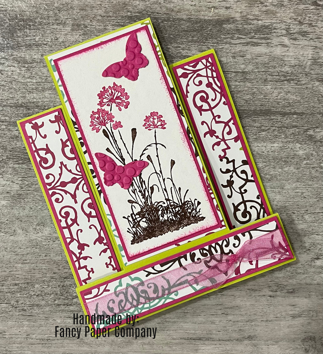 Handmade Card - Stair Step Butterfly Card