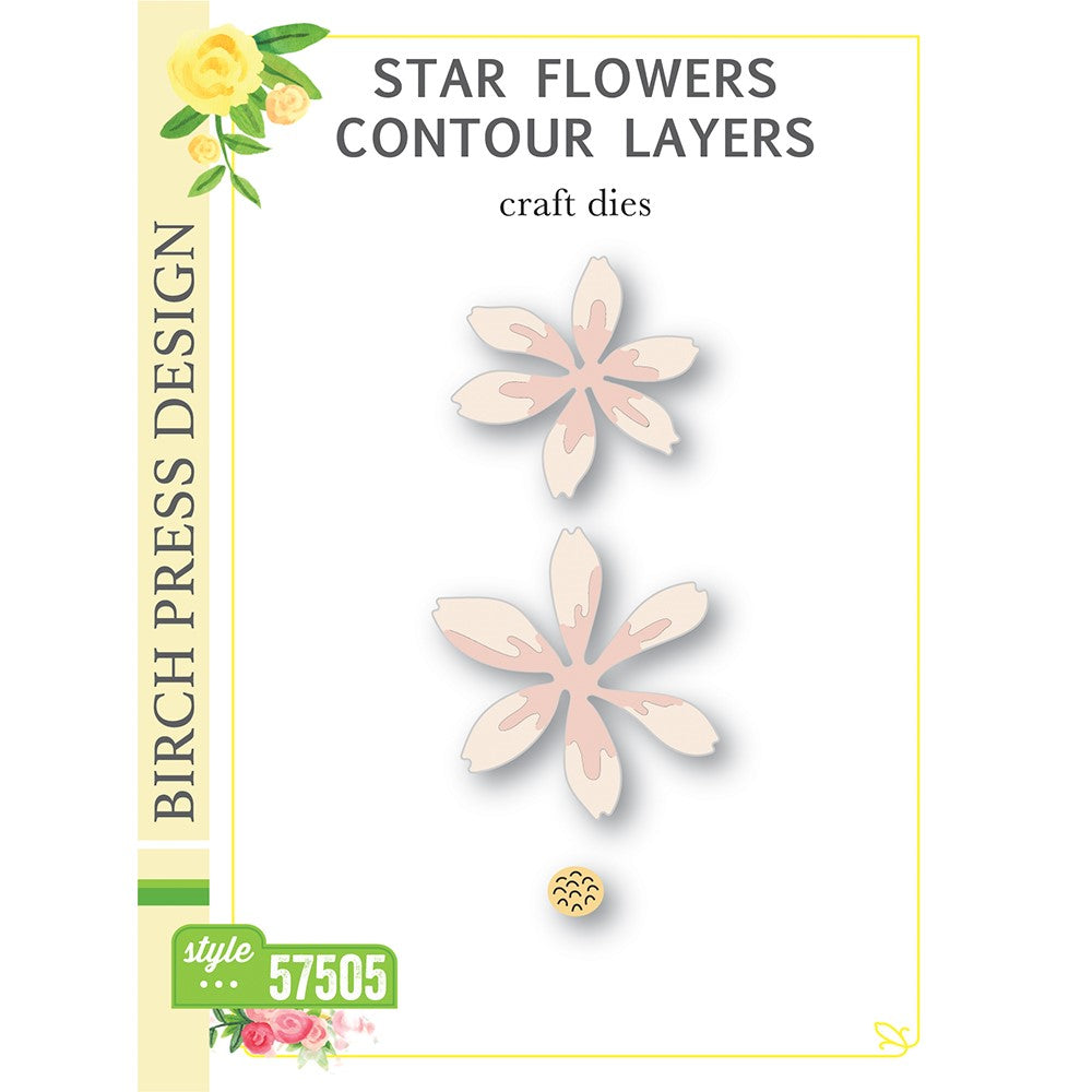 Birch Press Design - Star Flowers Contour Layers - Style 57505