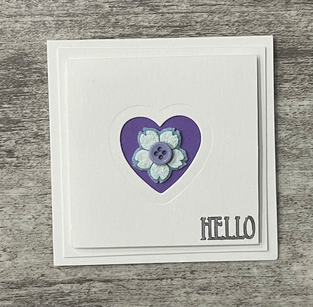 Handmade Mini Card - Hello Card